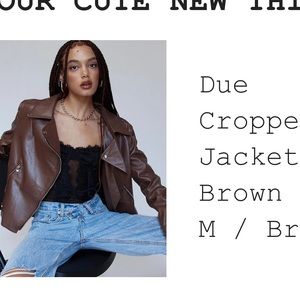 Princess Polly Due Cropped Leather Jacket